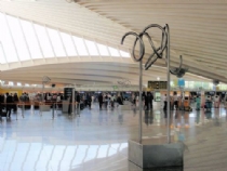 Exhibition of sculptures of large-format on the hall of BILBAO AIRPORT, SPAIN